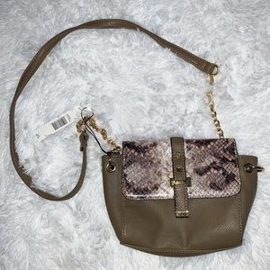 Antonio Melani Tan snake print purse
